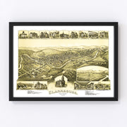 Clarksburg Vintage Map 1898