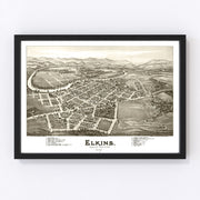Elkins Vintage Map 1897