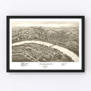 Fairmont & Palatine Vintage Map 1897
