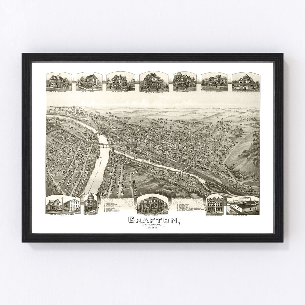 Grafton Vintage Map 1898