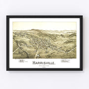 Harrisville Vintage Map 1899