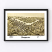 Morgantown Vintage Map 1897