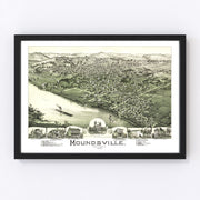 Moundsville Vintage Map 1899