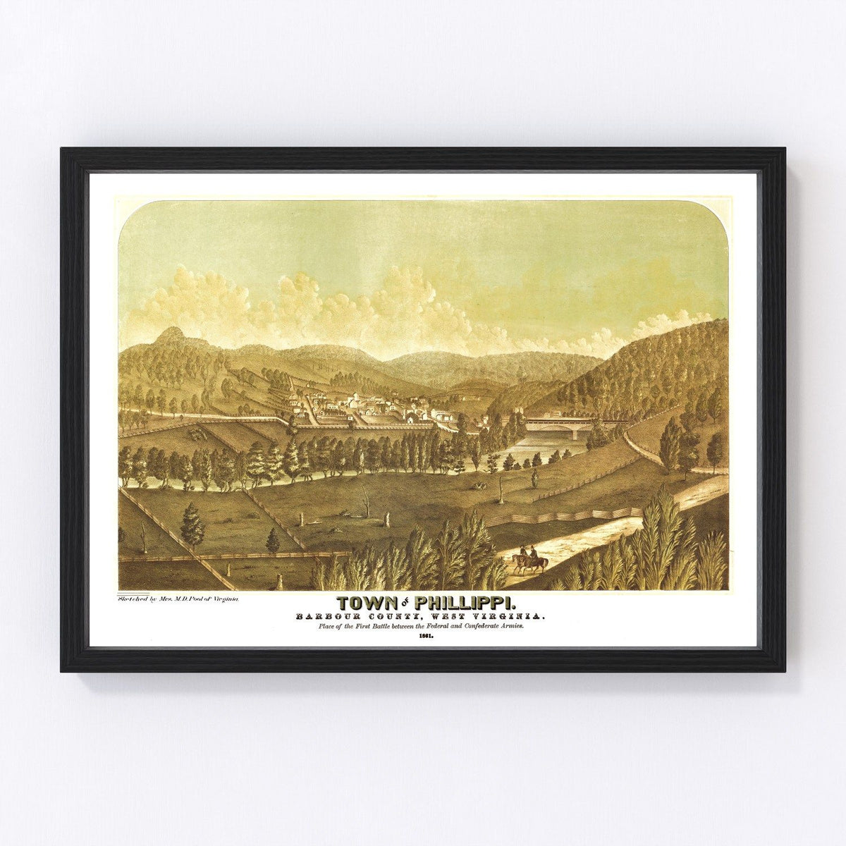 Phillippi Vintage Map 1861