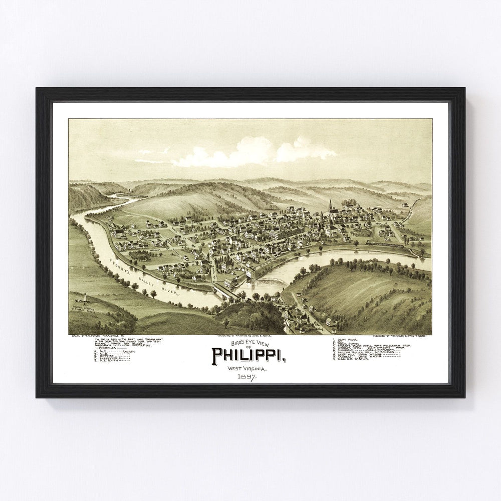 Phillippi Vintage Map 1897