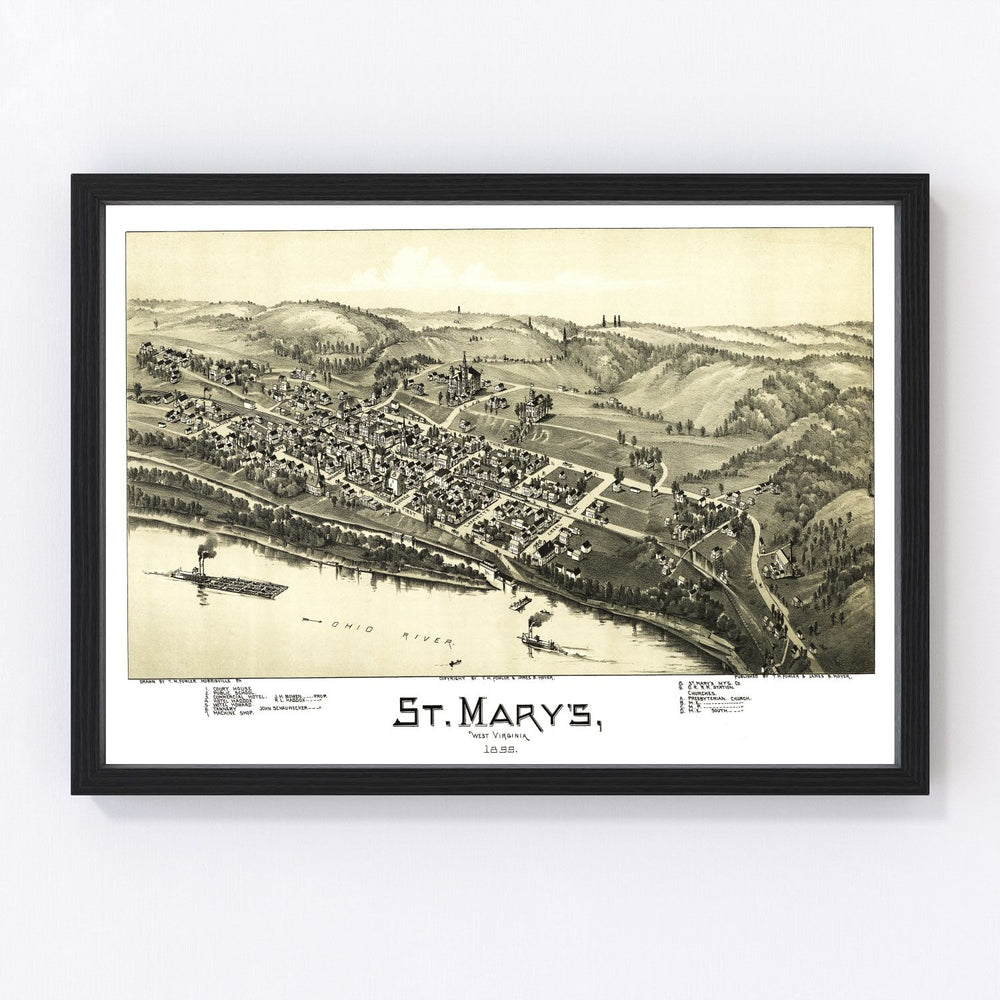 St. Mary's Vintage Map 1899