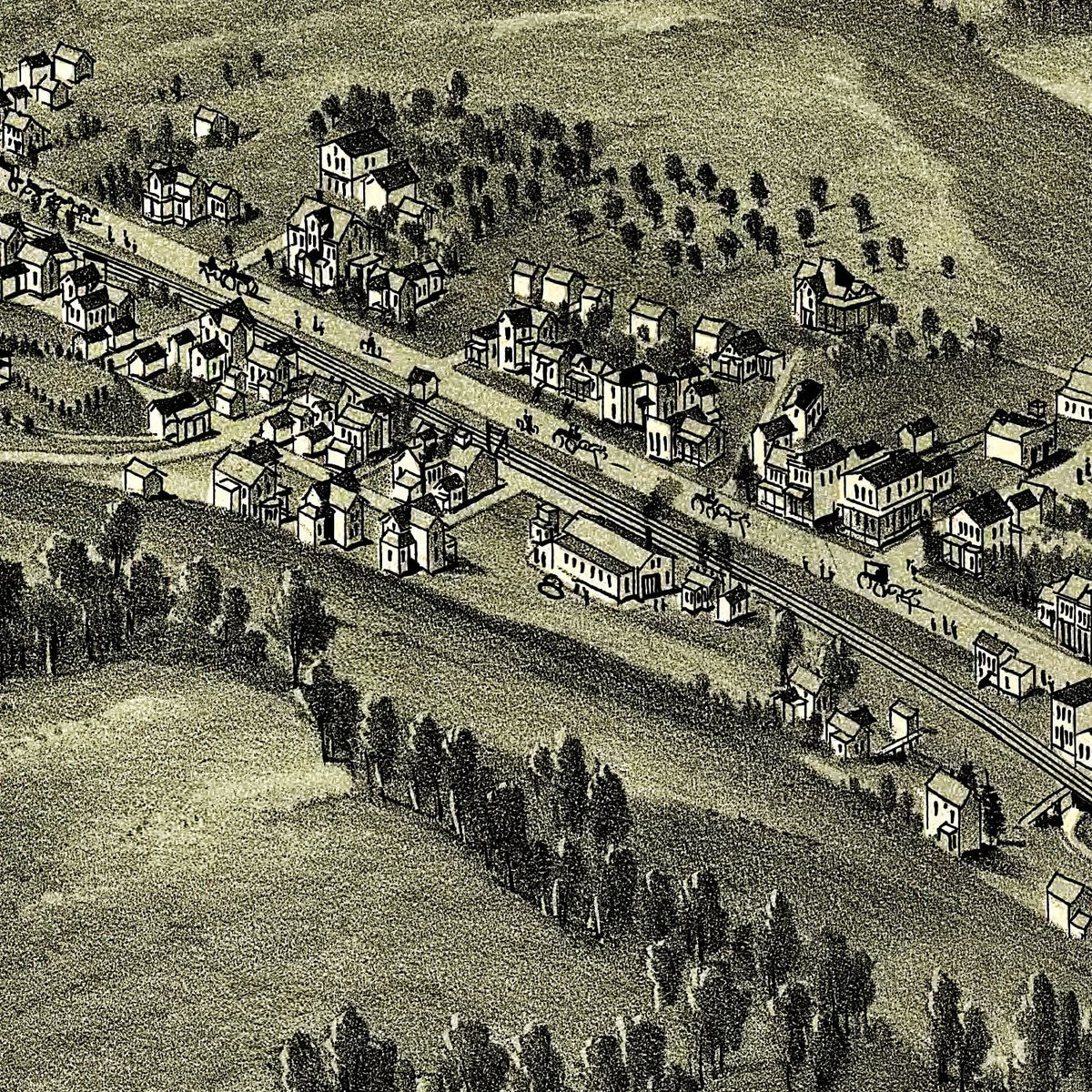 Restored historic details from the 1899 city map of Salem, West Virginia