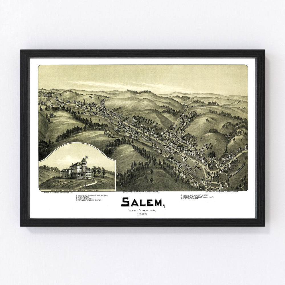 Salem Vintage Map 1899