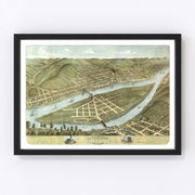 Wheeling Vintage Map 1870