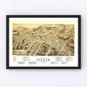 Durham Vintage Map 1891