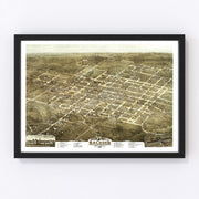 Raleigh Vintage Map 1872
