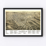 Winston-Salem Vintage Map 1891