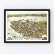 Charleston Vintage Map 1872