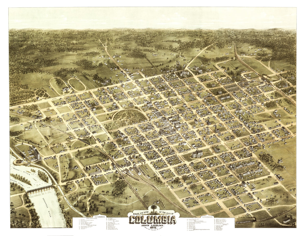 Preview of Vintage Map of Columbia, South Carolina 1872