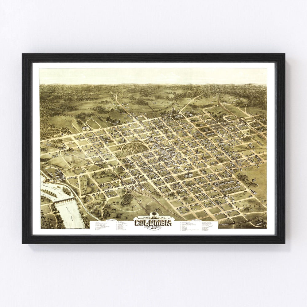 Columbia Vintage Map 1872