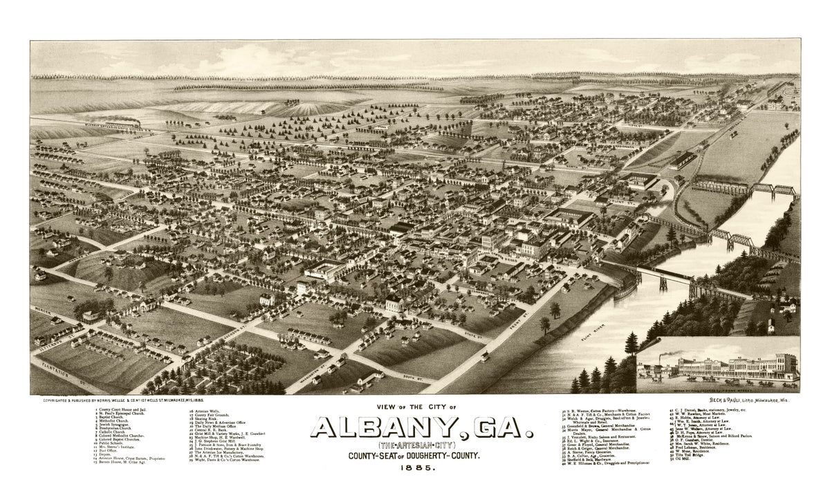 Preview of Vintage Map of Albany, Georgia 1885