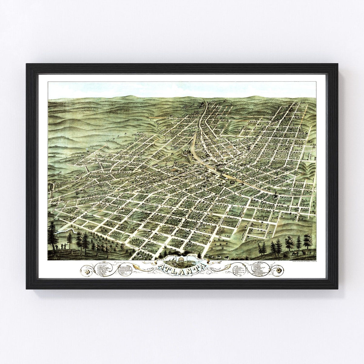 Atlanta Vintage Map 1871