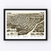 Macon Vintage Map 1887