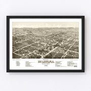 De Land Vintage Map 1884