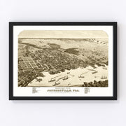 Jacksonville Vintage Map 1876