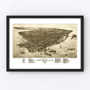 Key West Vintage Map 1884
