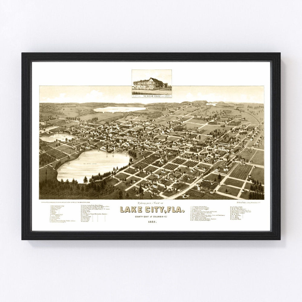 Lake City Vintage Map 1885