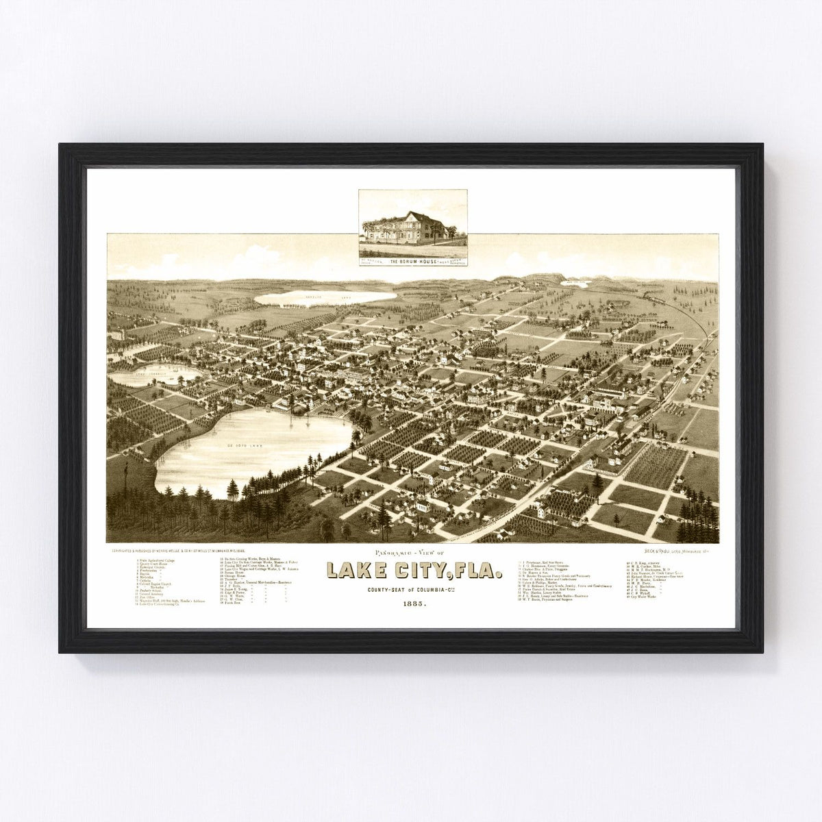 Lake City Vintage Map 1885