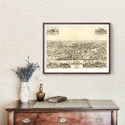 Vintage Map of Longwood, Florida 1885