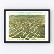 Bowling Green Vintage Map 1871