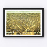 Lexington Vintage Map 1871