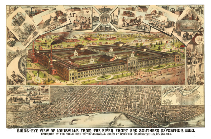 Size comparison using Vintage Map of Louisville, Kentucky 1883