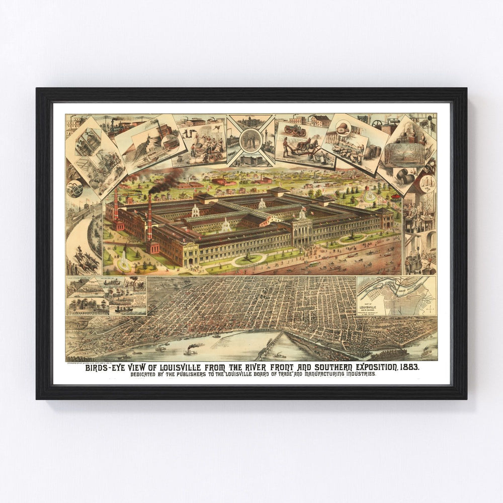 Louisville Vintage Map 1883