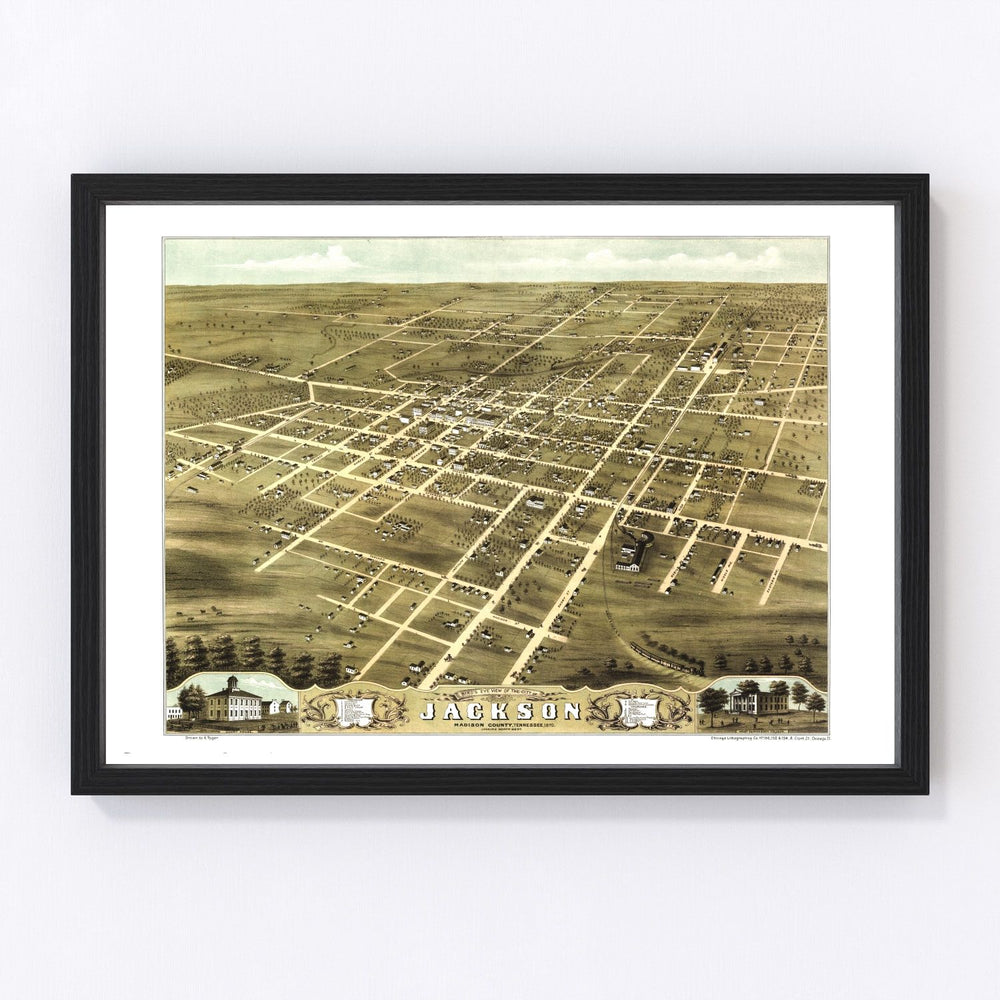 Jackson Vintage Map 1870
