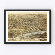 Knoxville Vintage Map 1871