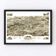 Anniston Vintage Map 1887