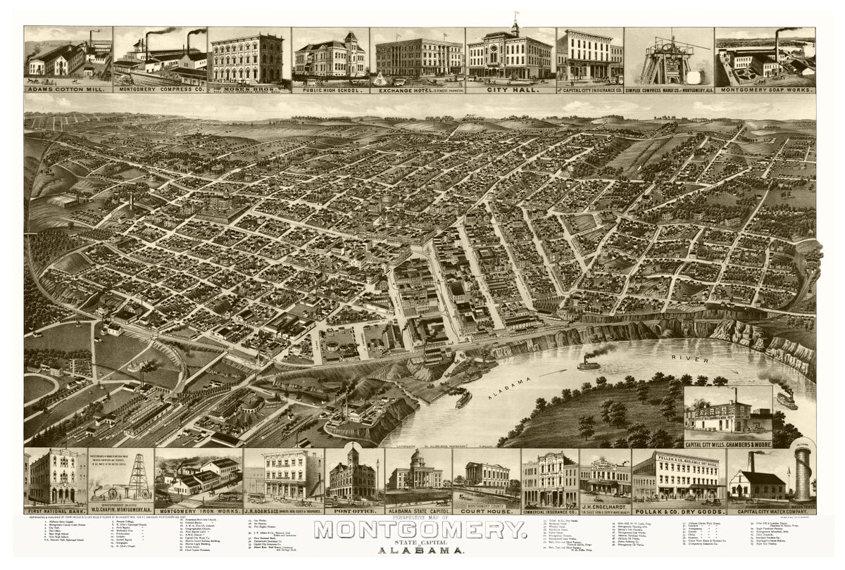 Preview of Vintage Map of Montgomery, Alabama 1887