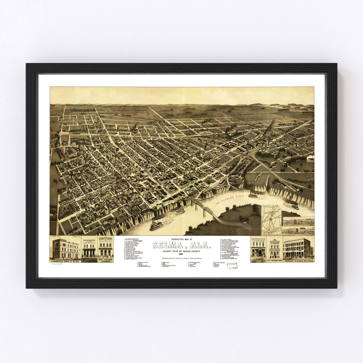 Selma Vintage Map 1887