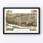 Tuskaloosa Vintage Map 1887