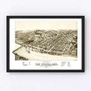 Van Buren Vintage Map 1888