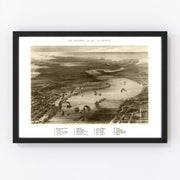 New Orleans Vintage Map 1863