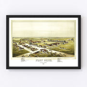 Fort Reno Vintage Map 1891