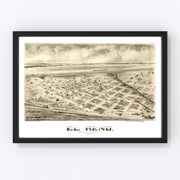 El Reno Vintage Map 1891