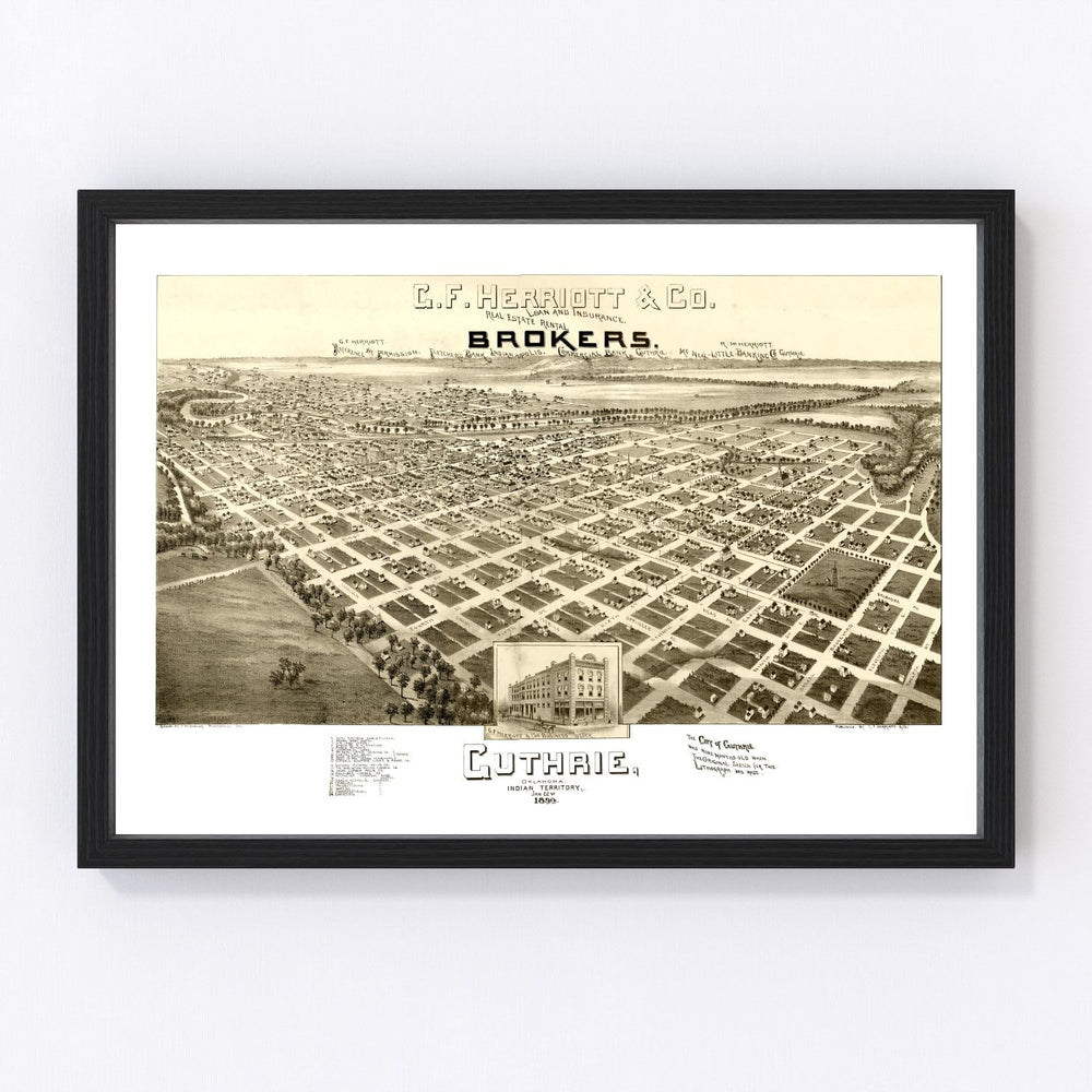 Guthrie Vintage Map 1890