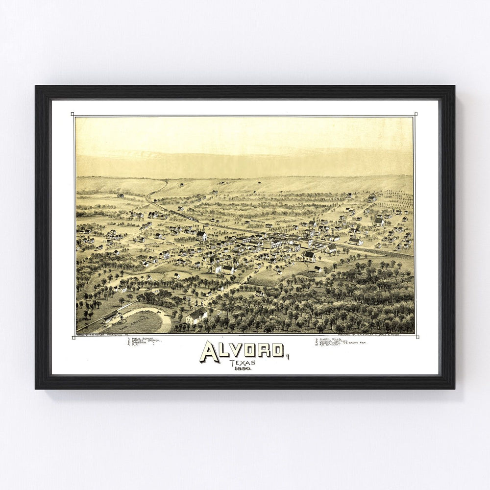 Alvord Vintage Map 1890