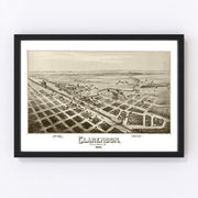 Clarendon Vintage Map 1890