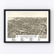 Denison Vintage Map 1886