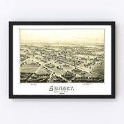 Sunset Vintage Map 1890