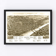 Waco Vintage Map 1886