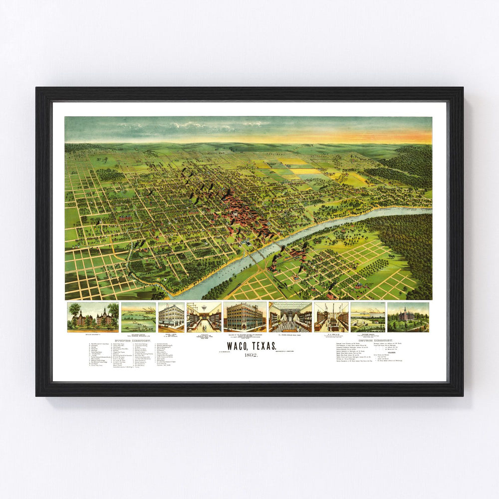 Waco Vintage Map 1892