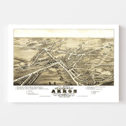 map of Akron